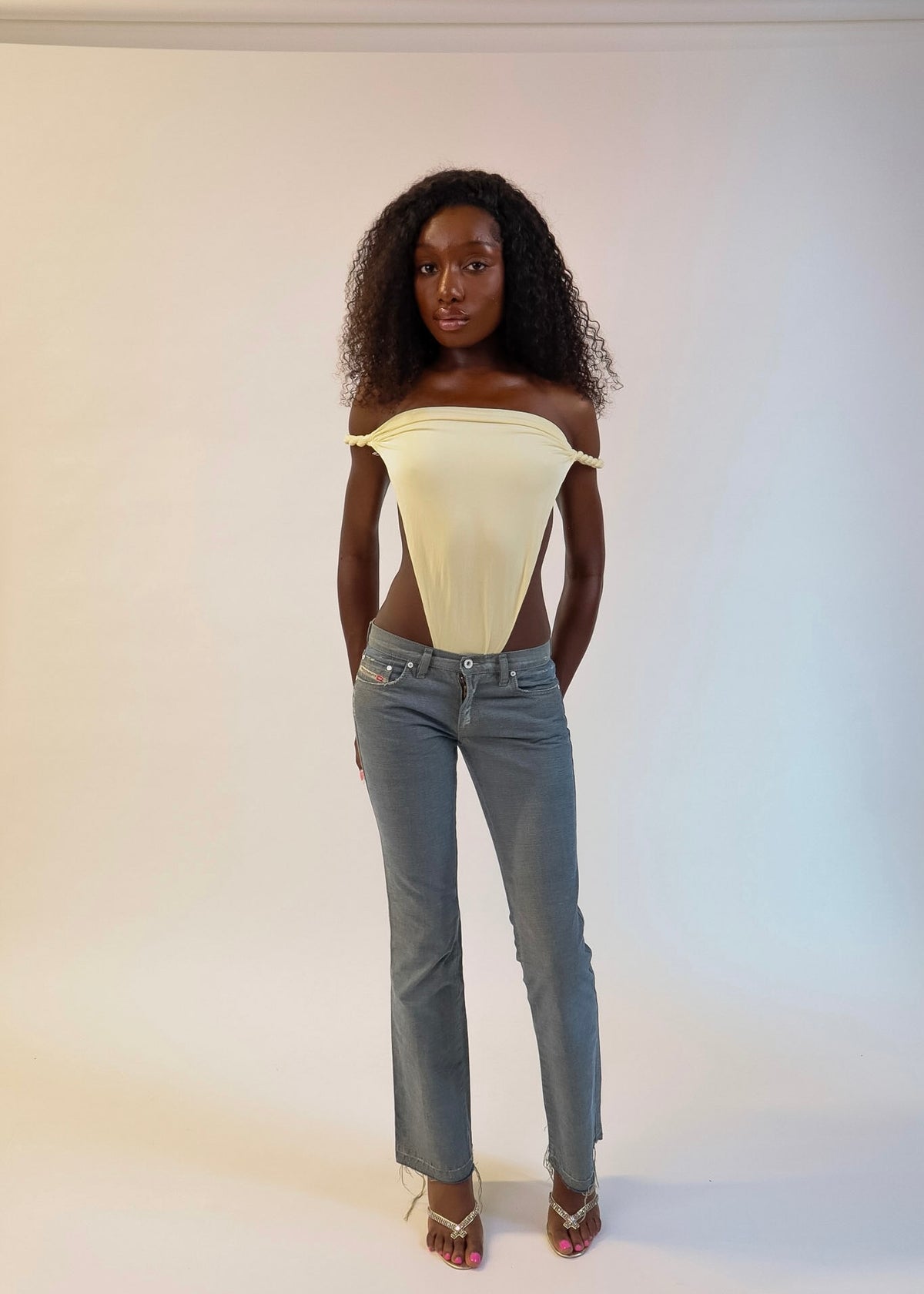 Diesel Frayed Low Rise Jeans