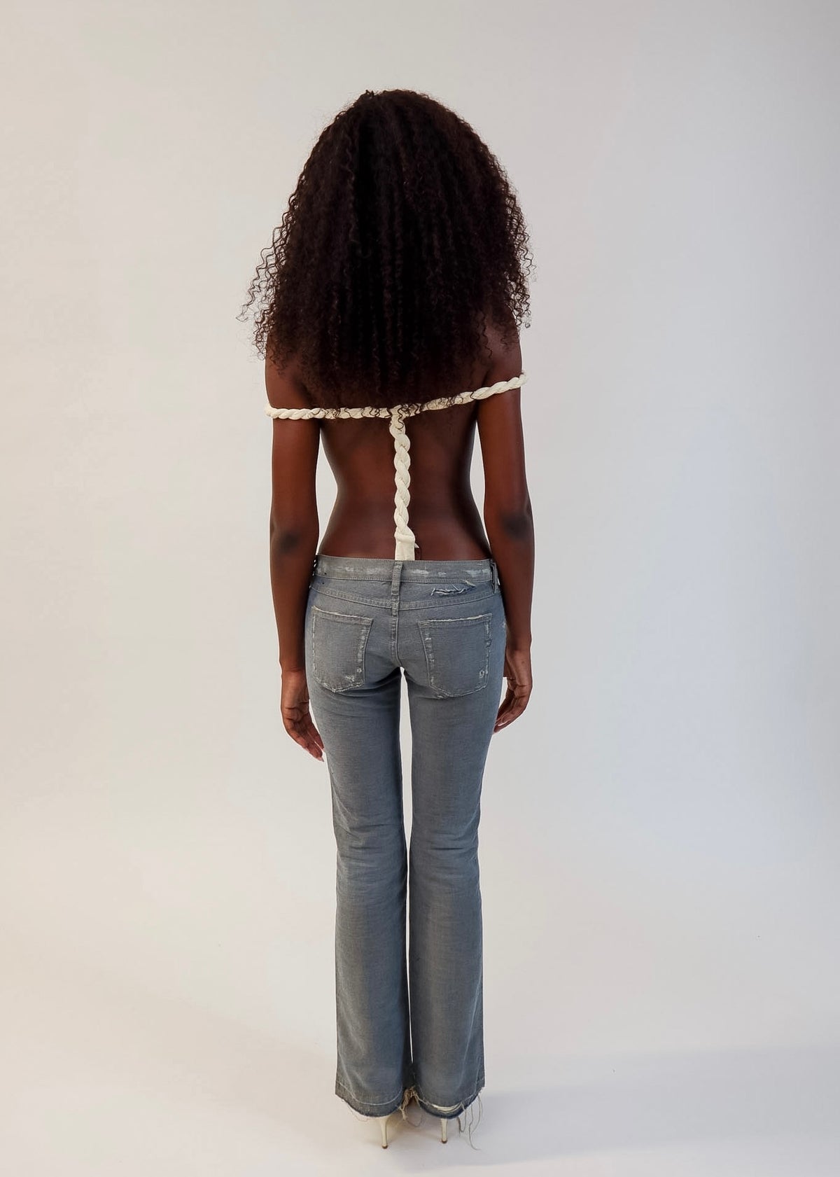 Diesel Frayed Low Rise Jeans
