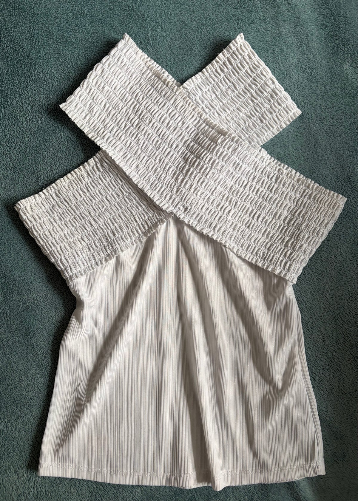 Morgan De Toi Criss Cross Light Blue Top