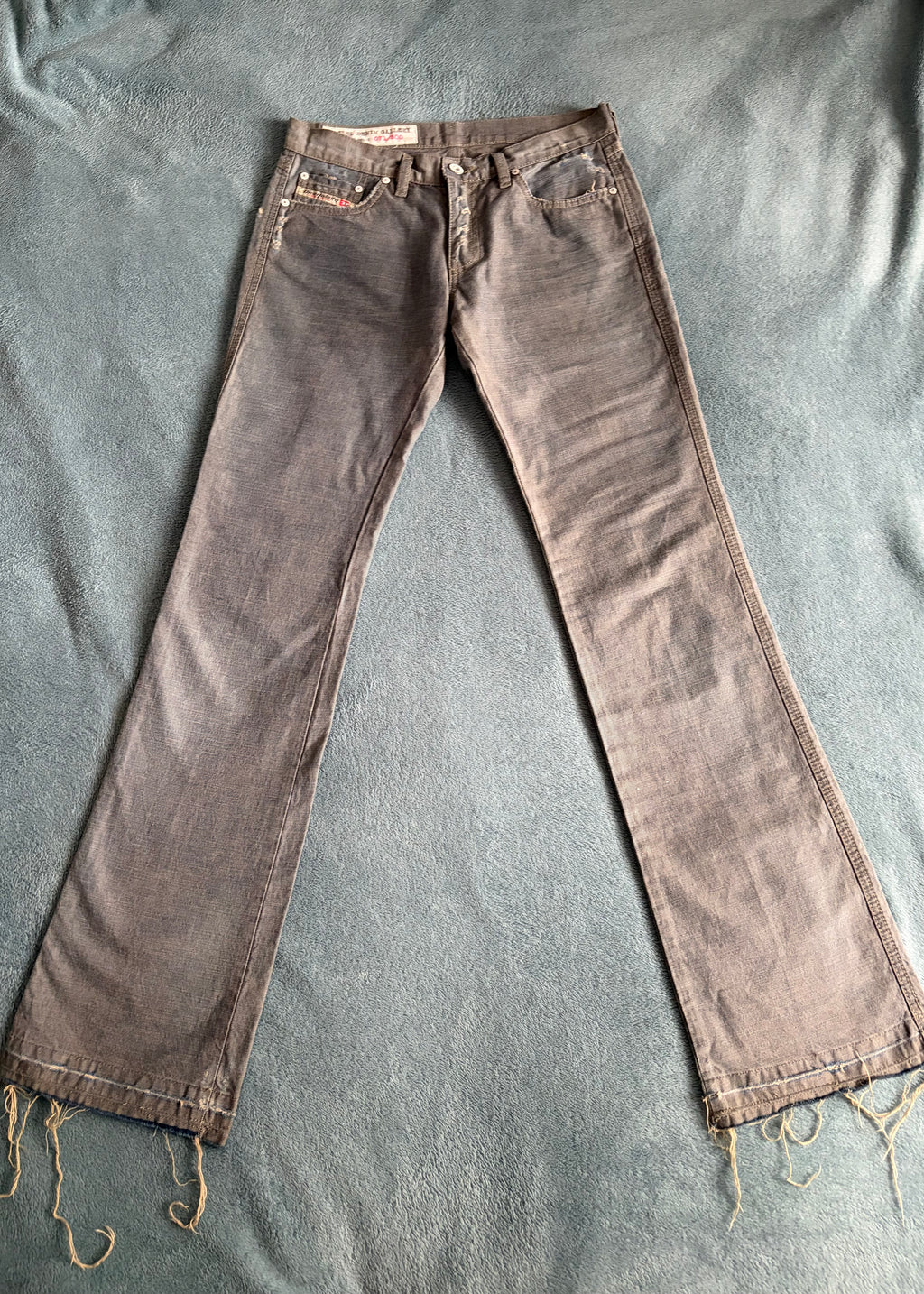 Diesel Frayed Low Rise Jeans