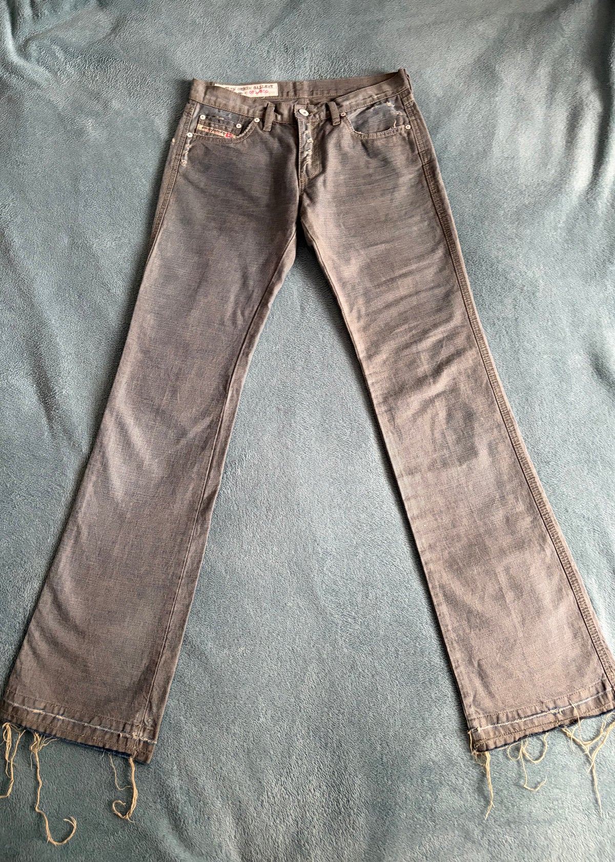 Diesel Frayed Low Rise Jeans