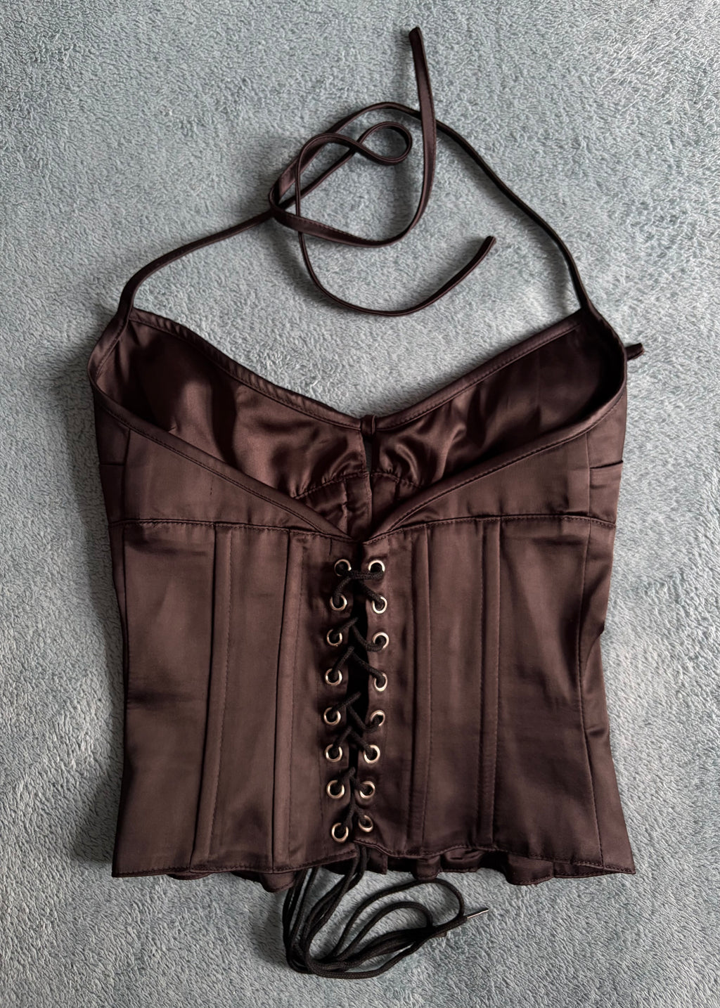 Danielle Guizio Black Marini Corset Top