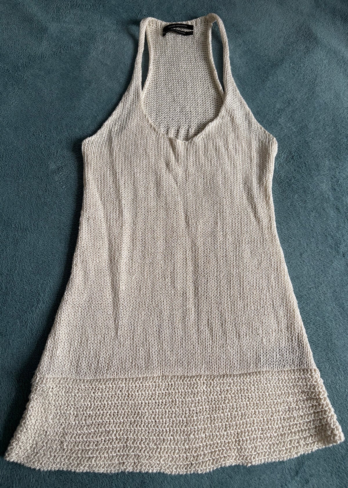 Club Monaco White Knit Mini Dress