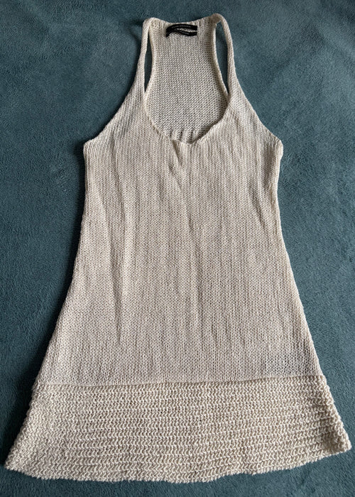Club Monaco White Knit Mini Dress