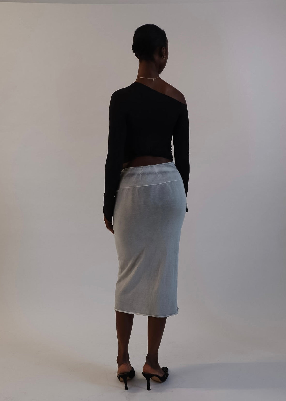 Paloma Wool Grey Drytears Midi Tube Skirt